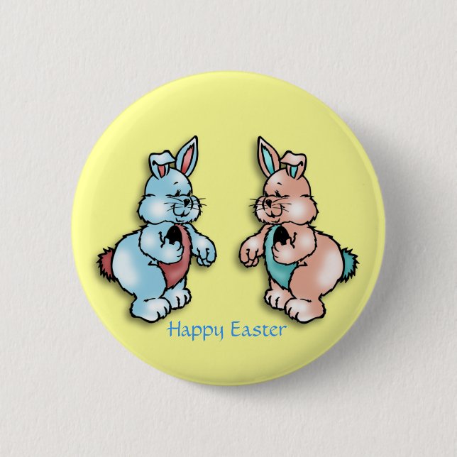 Happy-Ostersonne Button (Vorderseite)