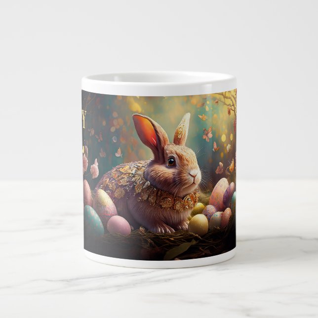 Happy Ostersonne mit Ostereiern Jumbo-Tasse (Vorderseite)