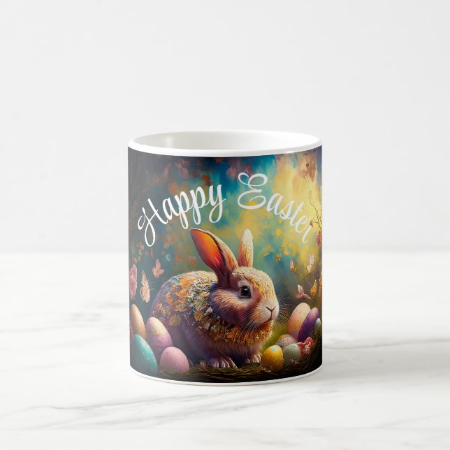 Happy Ostersonne mit Ostereiern Kaffeetasse (Mittel)