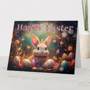 Happy Ostersonne mit Ostereiern Karte