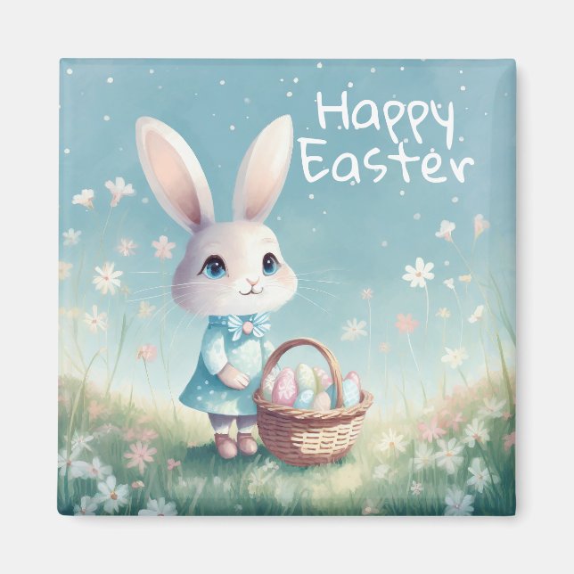 Happy Ostersonne mit Ostereiern Magnet (Vorne)