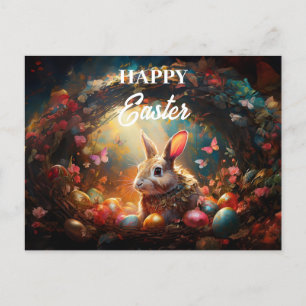 Happy Ostersonne mit Ostereiern Postkarte