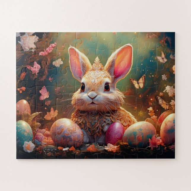 Happy Ostersonne mit Ostereiern Puzzle (Horizontal)