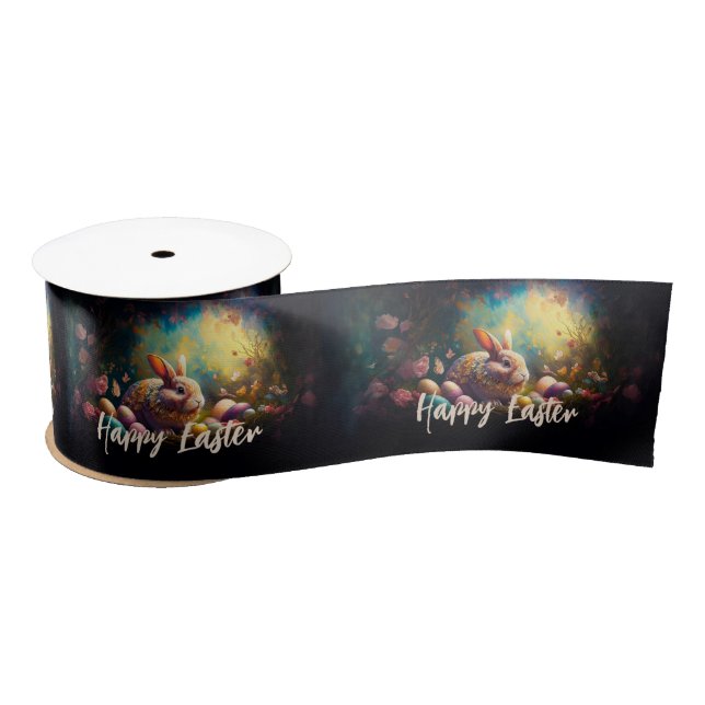 Happy Ostersonne mit Ostereiern Satinband (Spule)