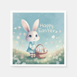 Happy Ostersonne mit Ostereiern Serviette