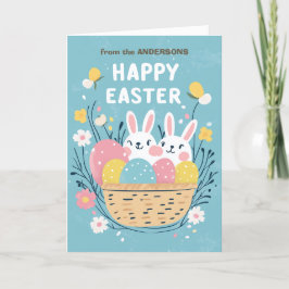 Happy Ostersonne und Eier Feiertagskarte