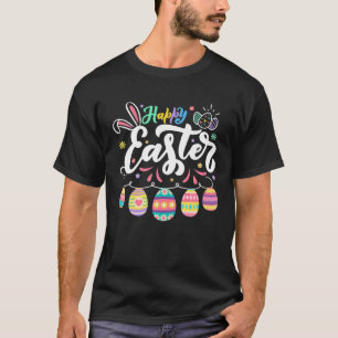 Happy Ostertag farbenfrohe Eier Jagen Niedlich Ost T-Shirt