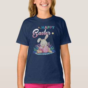 Happy Ostertag farbenfrohe Eierjagd Niedlich T-Shirt