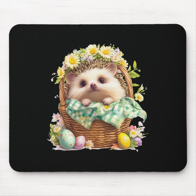 Happy Ostertag - Igel im Innern eines Waldes Mousepad (Vorne)