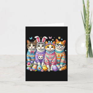 Happy Ostertag Katze Eier Funny Matching Men Women Karte