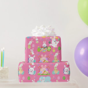 Happy Ostertag - Muster Sonne und Eier Geschenkpapier