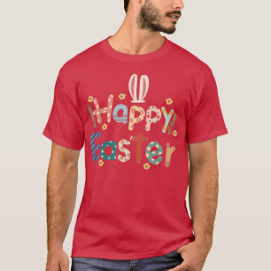 Happy Ostertag Niedlicher Bunny mit Eiern Osterhas T-Shirt