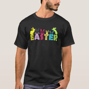 Happy Ostertag Niedlicher Bunny mit Eiern Osterhas T-Shirt