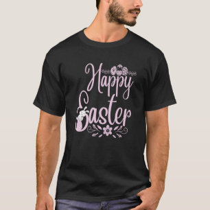 Happy Ostertag Niedlicher Bunny mit Eiern Osterhas T-Shirt