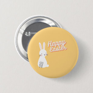Happy Ostertext mit sonniger Orange Button