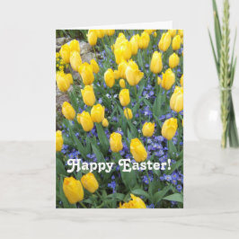 Happy Ostertulips Grußkarte. Feiertagskarte