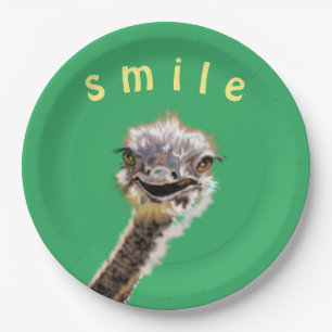 Happy Ostrich - Pappteller