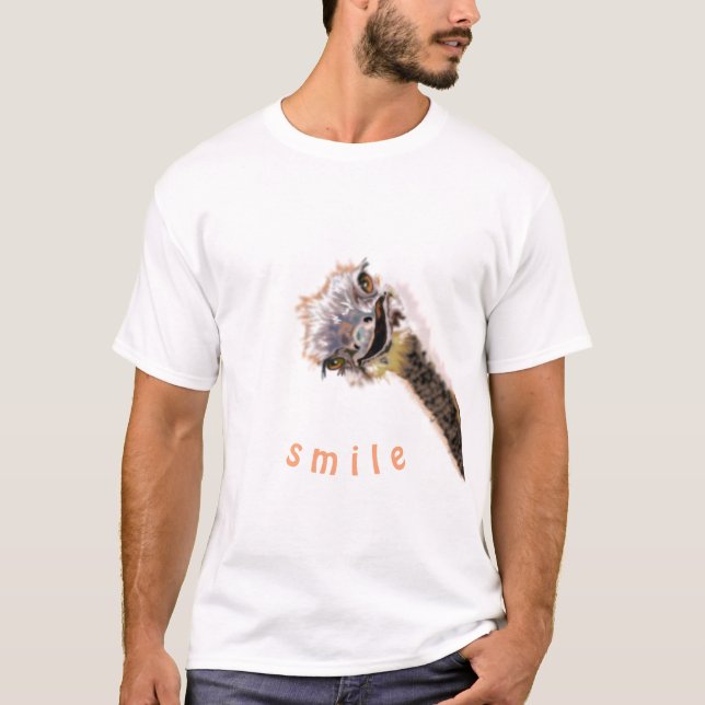 Happy Ostrich - T-Shirt (Vorderseite)
