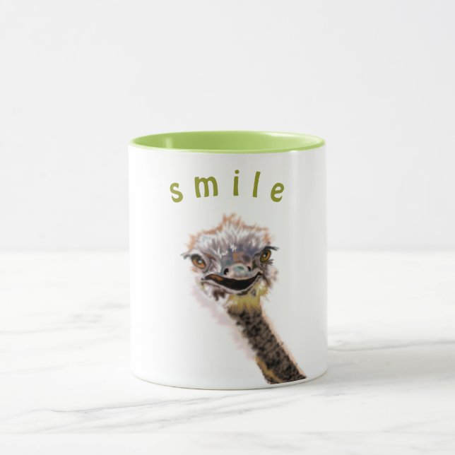 Happy Ostrich Tasse Lächeln (Zentrum)