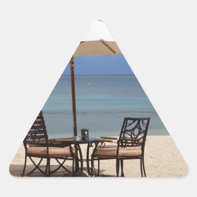 Happy Out Dreieckiger Aufkleber (Vorderseite)