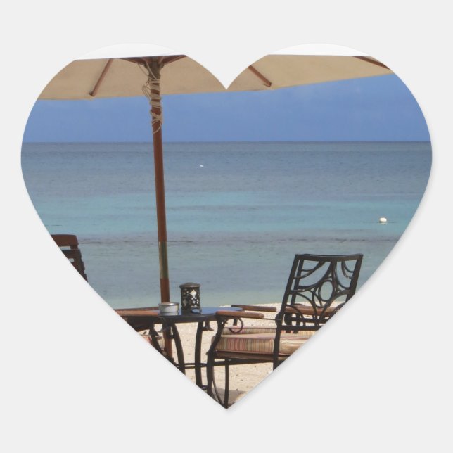 Happy Out Herz-Aufkleber (Vorderseite)