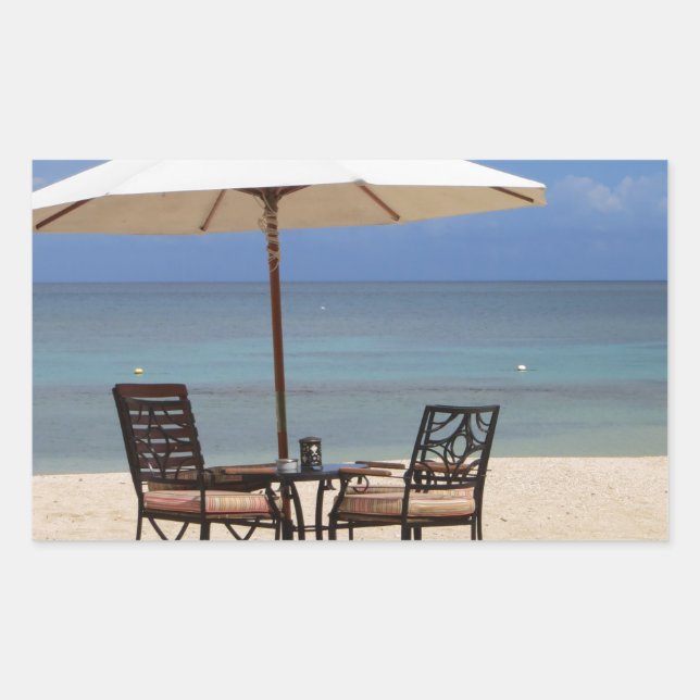 Happy Out Rechteckiger Aufkleber (Vorderseite)