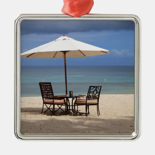 Happy Out Silbernes Ornament (Vorne)