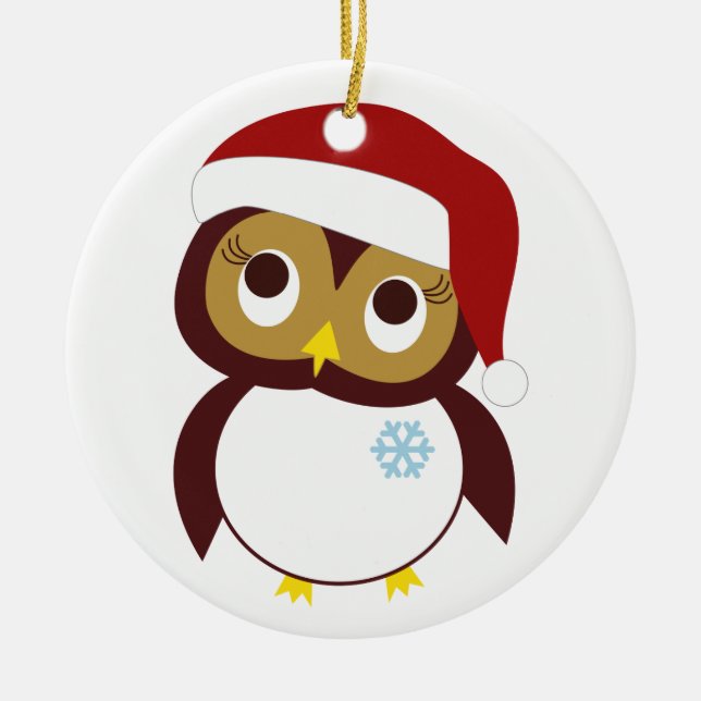 Happy Owl Idays Keramikornament (Vorne)