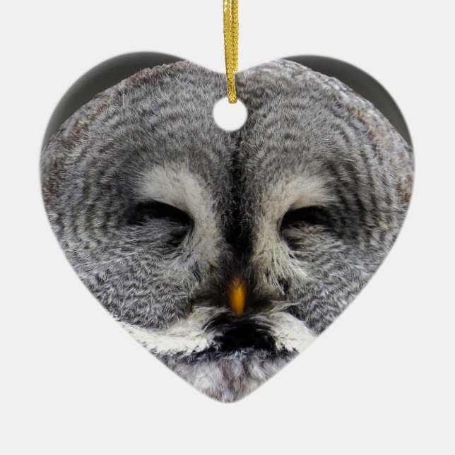 Happy Owl Keramik Ornament (Vorne)