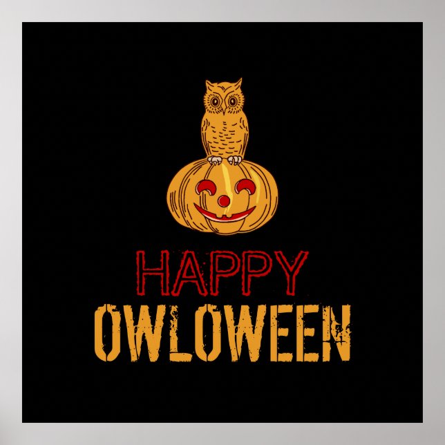 Happy Owloween, Halloween Poster (Vorne)