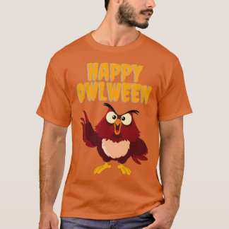 Happy Owlween Halloween Monster Trick oder Tre T-Shirt