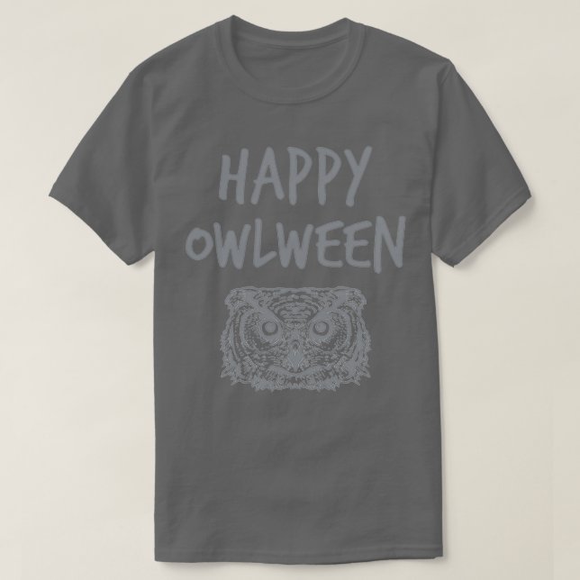 Happy Owlween Halloween Monster Trick oder Tre T-Shirt (Design vorne)