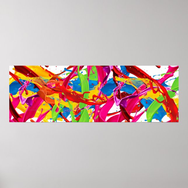 Happy Paint Spritzer Poster (Vorne)