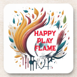 Happy Paly Flame Getränkeuntersetzer