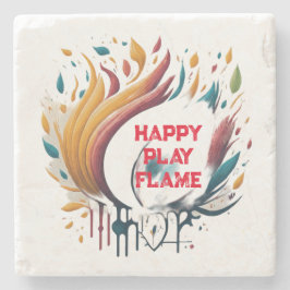Happy Paly Flame Steinuntersetzer
