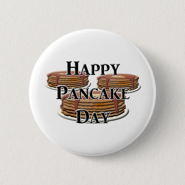 Happy Pancake Day Button (Vorderseite)