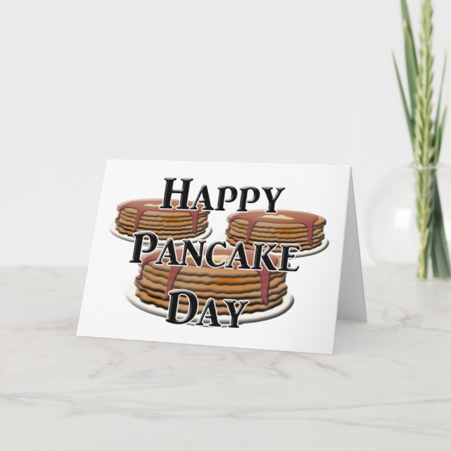 Happy Pancake Day Karte (Vorderseite)