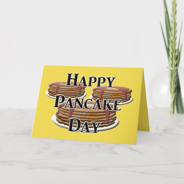 Happy Pancake Day Karte (Vorderseite)