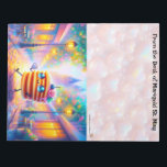 Happy Pancake Notepad Notizblock<br><div class="desc">Rococo Impressionism Kawaii Rainbows: "There's a lot going on here." Palais de Marigold St. May creates unique stationery for those that love all things cute, Kawaii, floral, and colorful. Note that the designs are generally created for the large notepads, stationery sheets, stickers, address labels, note cards, and envelopes. If you...</div>