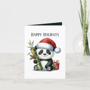 Happy Panda Bär hinzufügen Botschaft Weihnachten
