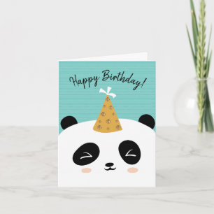 Happy Panda Birthday Card Karte
