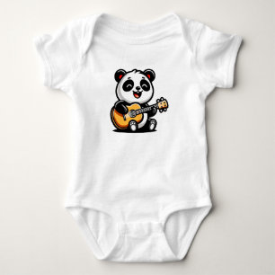 Happy Panda Gitarrist - Niedliches akustisches Mus Baby Strampler