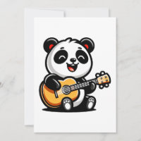 Happy Panda Gitarrist - Niedliches akustisches Mus