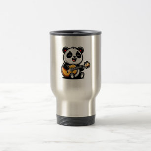 Happy Panda Gitarrist - Niedliches akustisches Mus Reisebecher