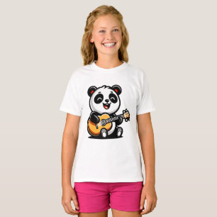 Happy Panda Gitarrist - Niedliches akustisches Mus T-Shirt