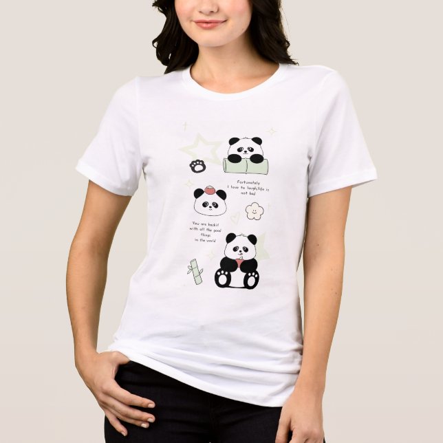 Happy Panda Life Tri-Blend Shirt (Vorderseite)