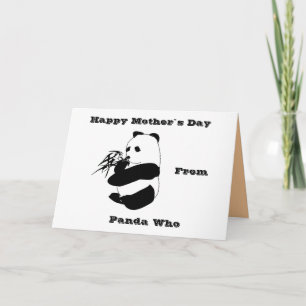Happy Panda Mother`s Day Karte