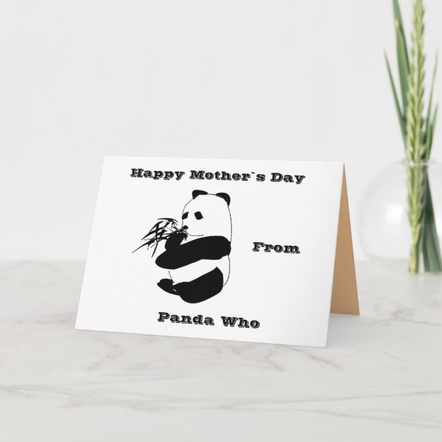 Happy Panda Mother`s Day Karte (Vorderseite)