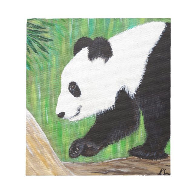 Happy Panda Painting Notizblock (Vorderseite)