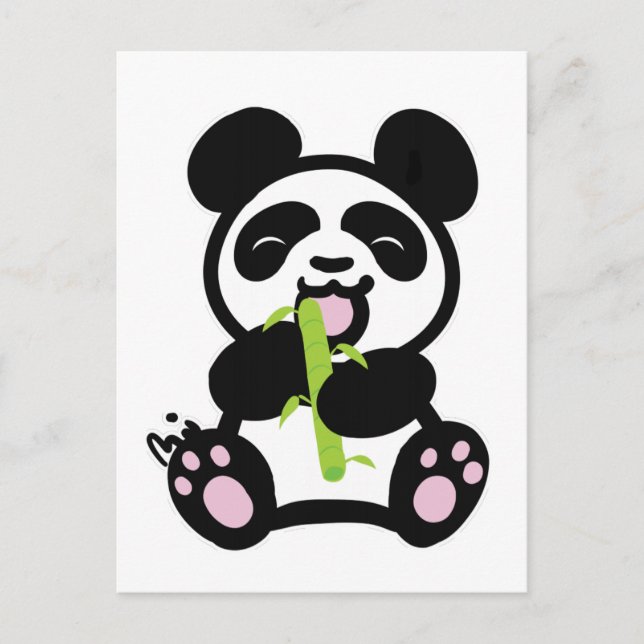 Happy Panda Postkarte (Vorderseite)